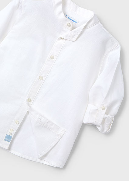 MAYORAL - Camicia lunga coreana in lino bimbo