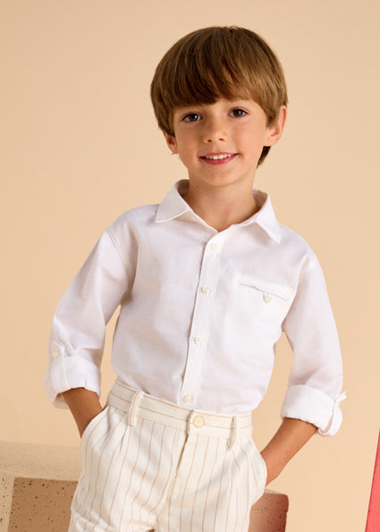 MAYORAL - Camicia lunga in lino bimbo