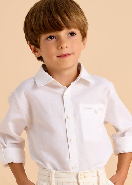MAYORAL - Camicia lunga in lino bimbo
