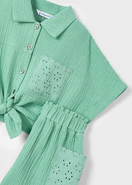 mayoral - completo con shorts bambina