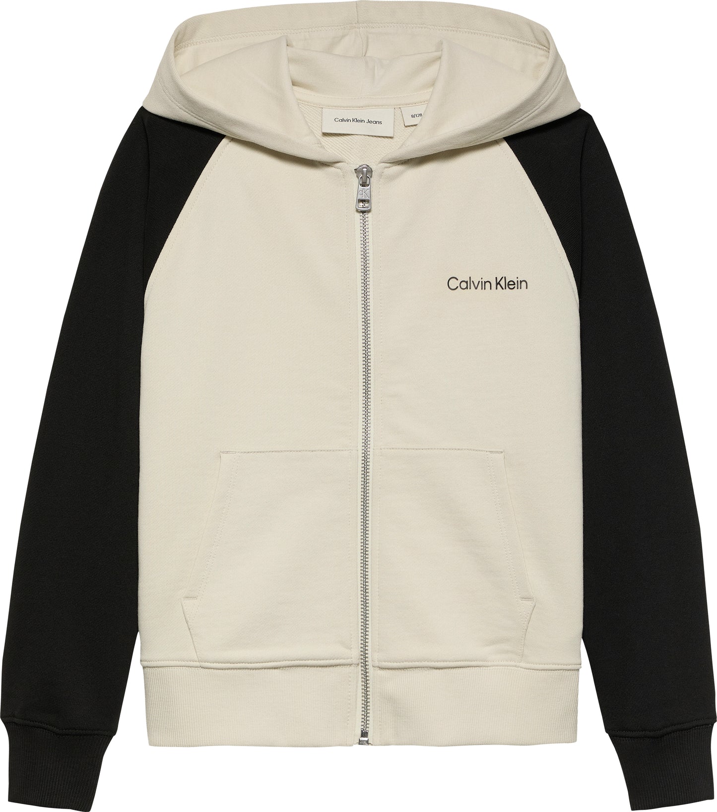 calvin klein - felpa zip ragazzo