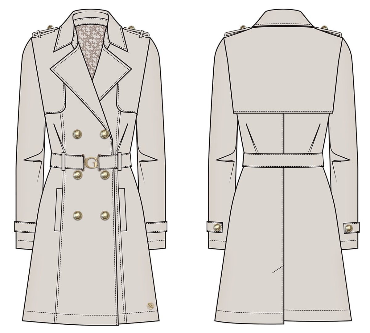 guess - trench ragazza