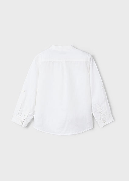 MAYORAL - Camicia lunga coreana in lino bimbo