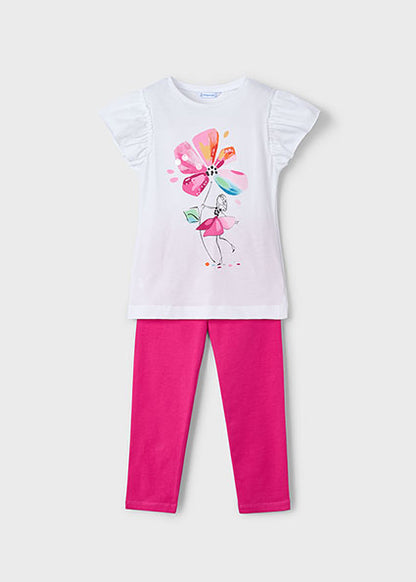MAYORAL - Completo leggins fiori Bambina