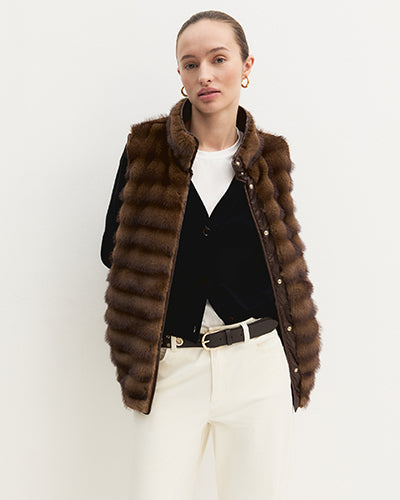 emmemarella-pelliccia smanicata donna