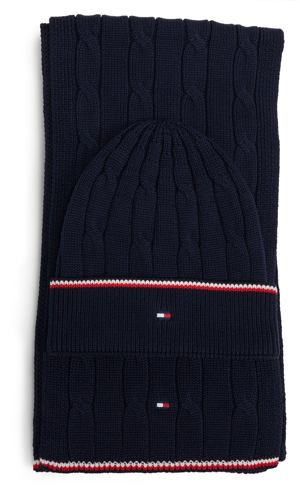 tommyhilfiger-set berretto e sciarpa unisex