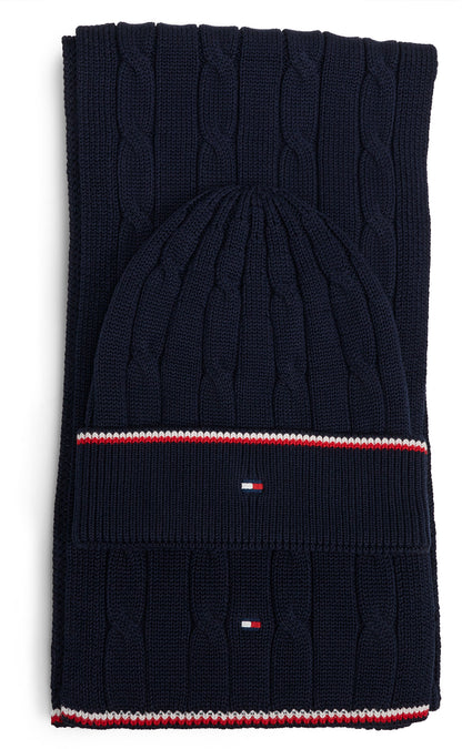 TOMMYHILFIGER-Set Berretto e Sciarpa Unisex